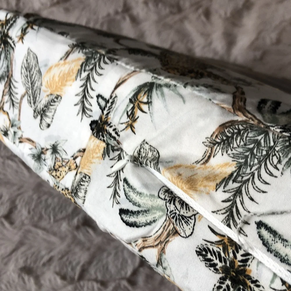 House of Verdi QUEEN Four-Piece Sheet Set with Leopard & Botanical Print